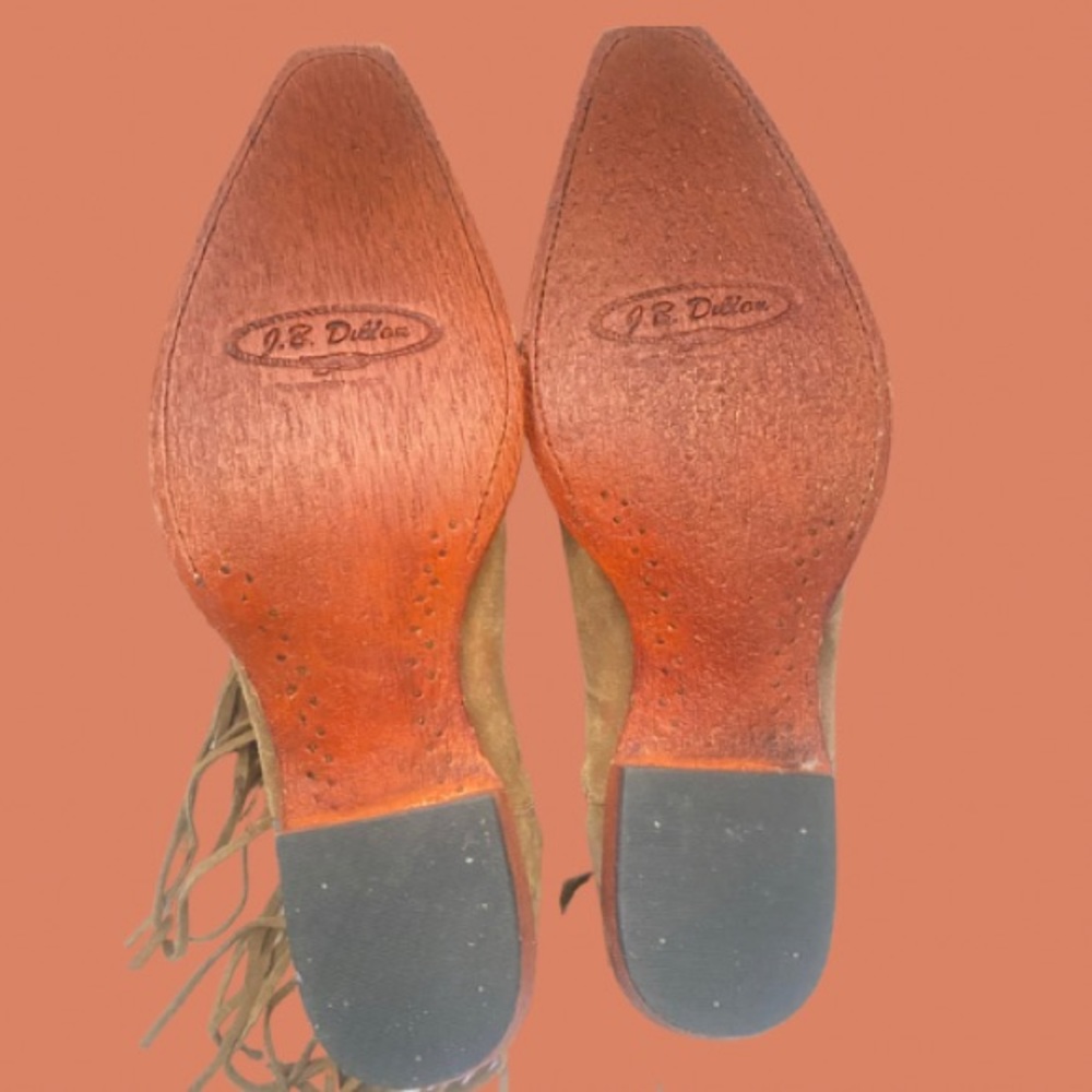 J.B. Suede ankle cowboy boots/12B